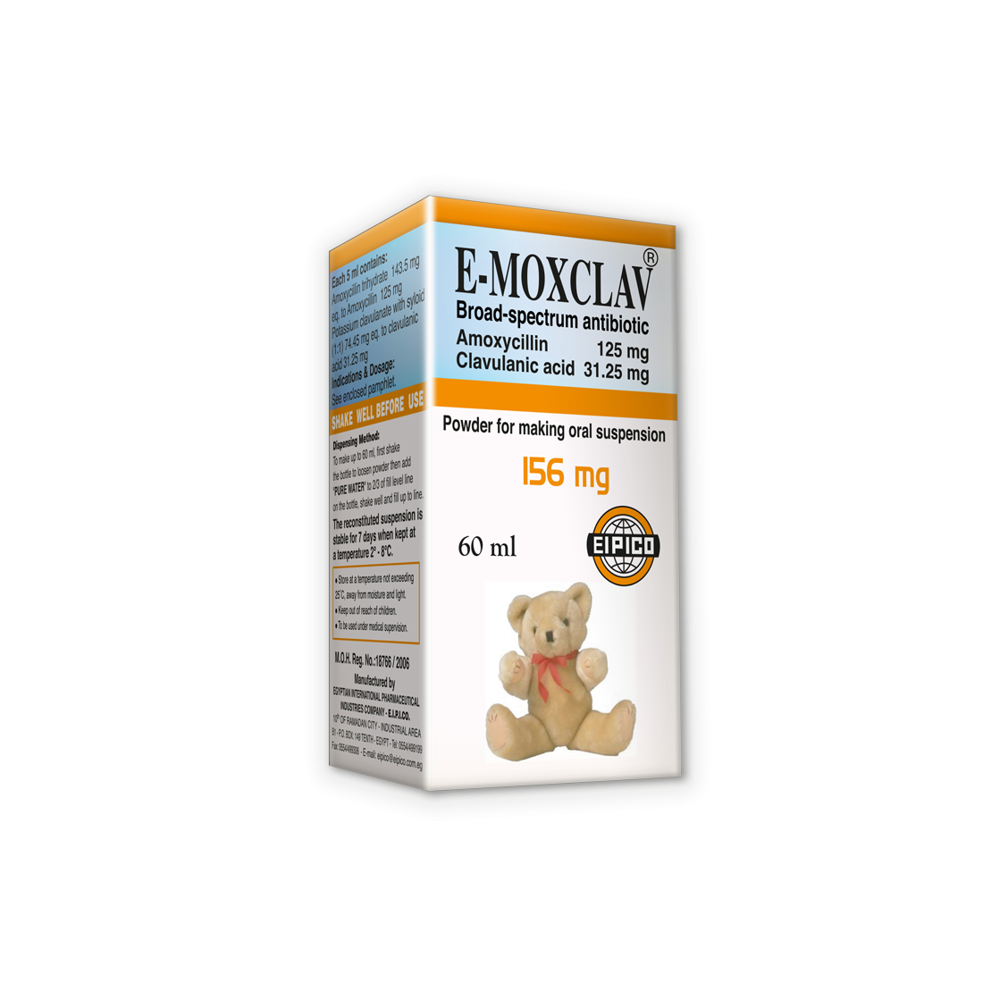 E-MOXCLAVE 156MG SUSP 60ML