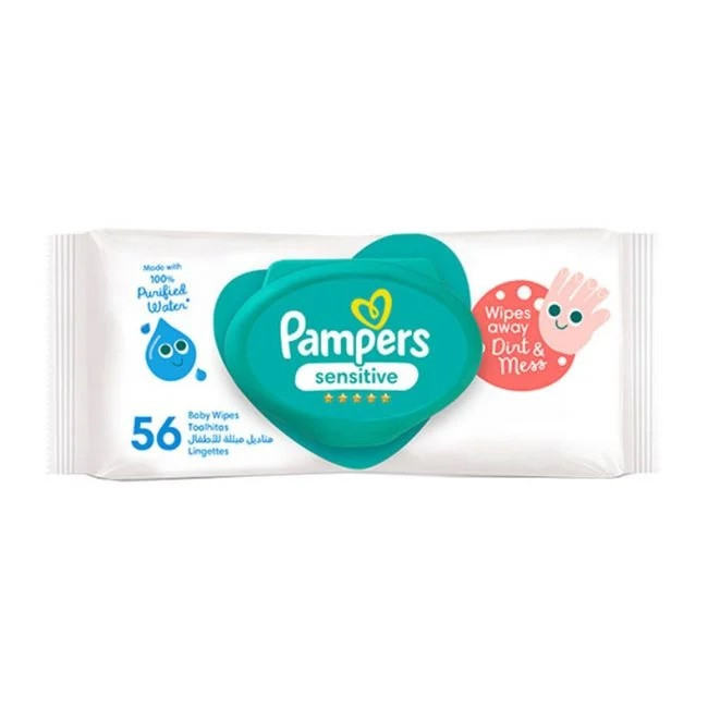 PAMPERS BABY WIPES SENSITIVE 56PCS