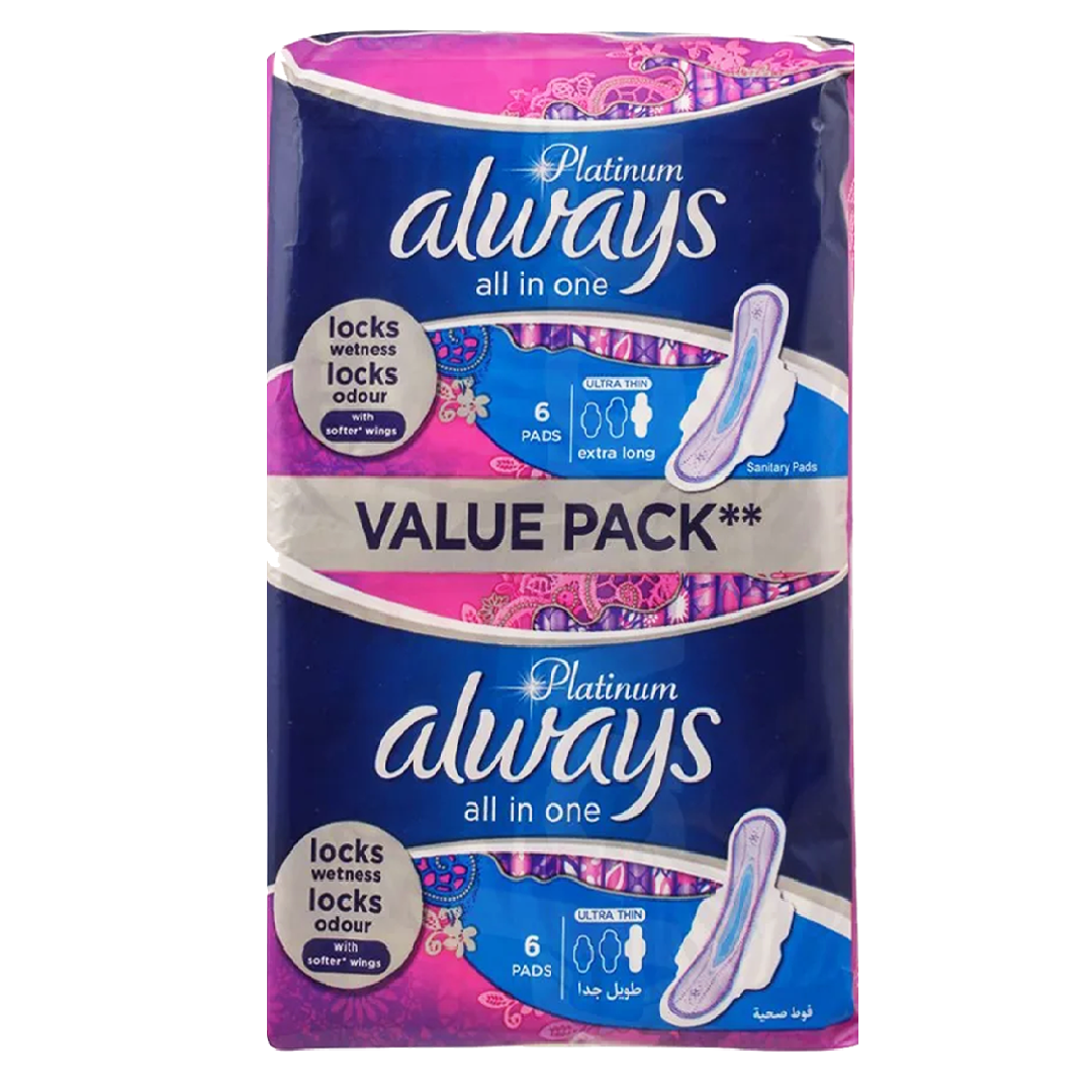 ALWAYS PLATINUM ULTRA THIN EXTRA LONG 12 PCS
