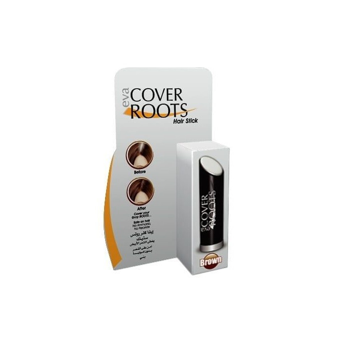 EVA COVER ROOTS HAIR STICK BROWN 3GM قلم تغطية فراغات الشعر وبصيلات الشعر البيضاء