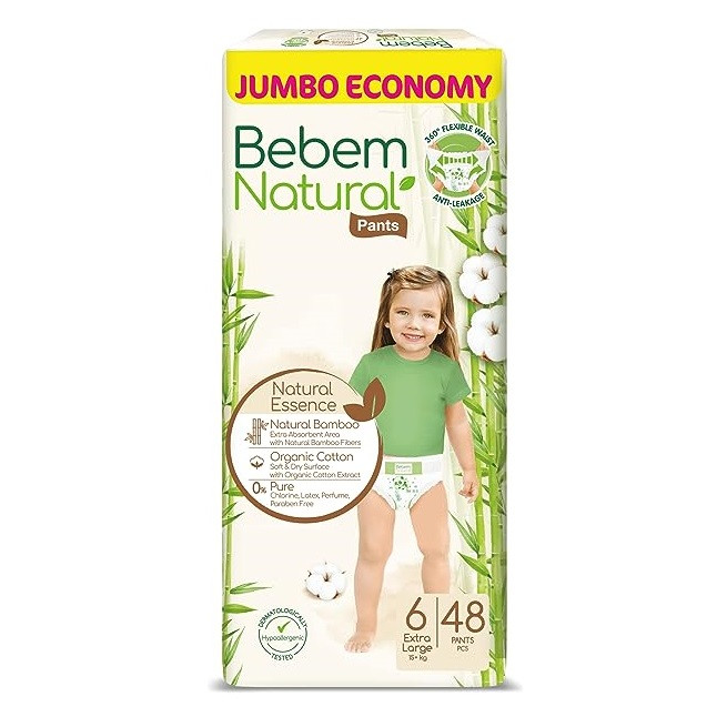 BEBEM NATURAL PANTS (6) 48PCS