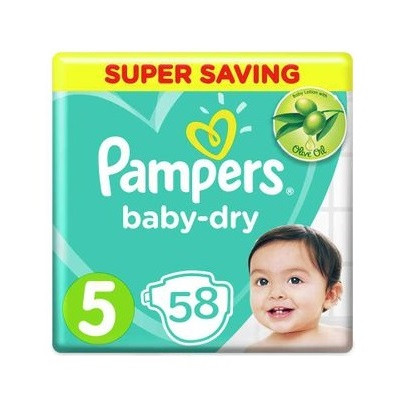 PAMPERS SIZE (5) 58PCS