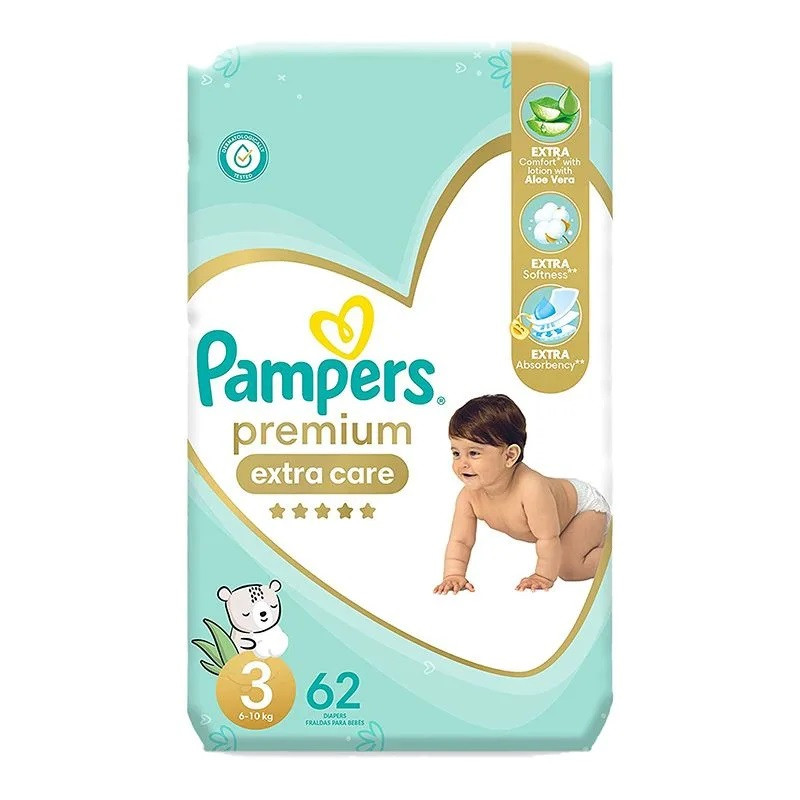 PAMPERS PREMIUM (3) 62PCS