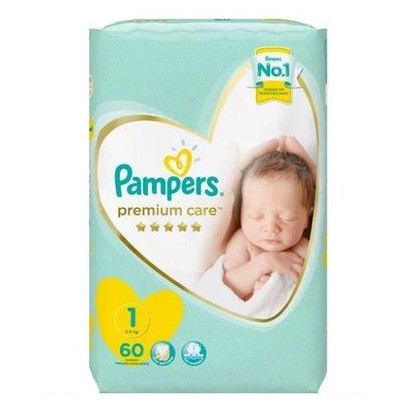 PAMPERS PREMIUM (1) 60PCS