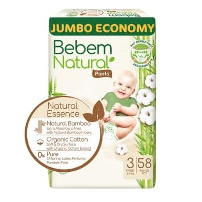 BEBEM NATURAL PANTS (3) 58PCS