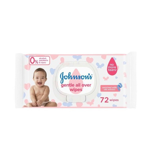 JOHNSON BABY WIPES GENTLE 72PCS