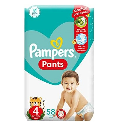 PAMPERS PANTS (4) 58PCS