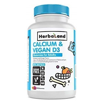 HERBALAND ADULTS CALCIUM K2 & D3 60 GUM