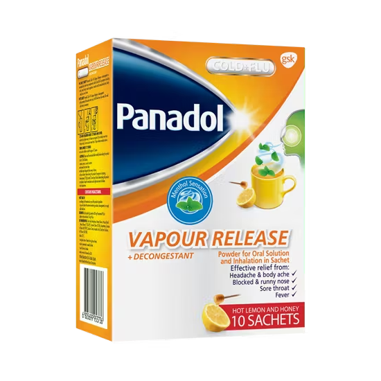PANADOL COLD + FLU VAPOUR RELEASE 10 SACHETS
